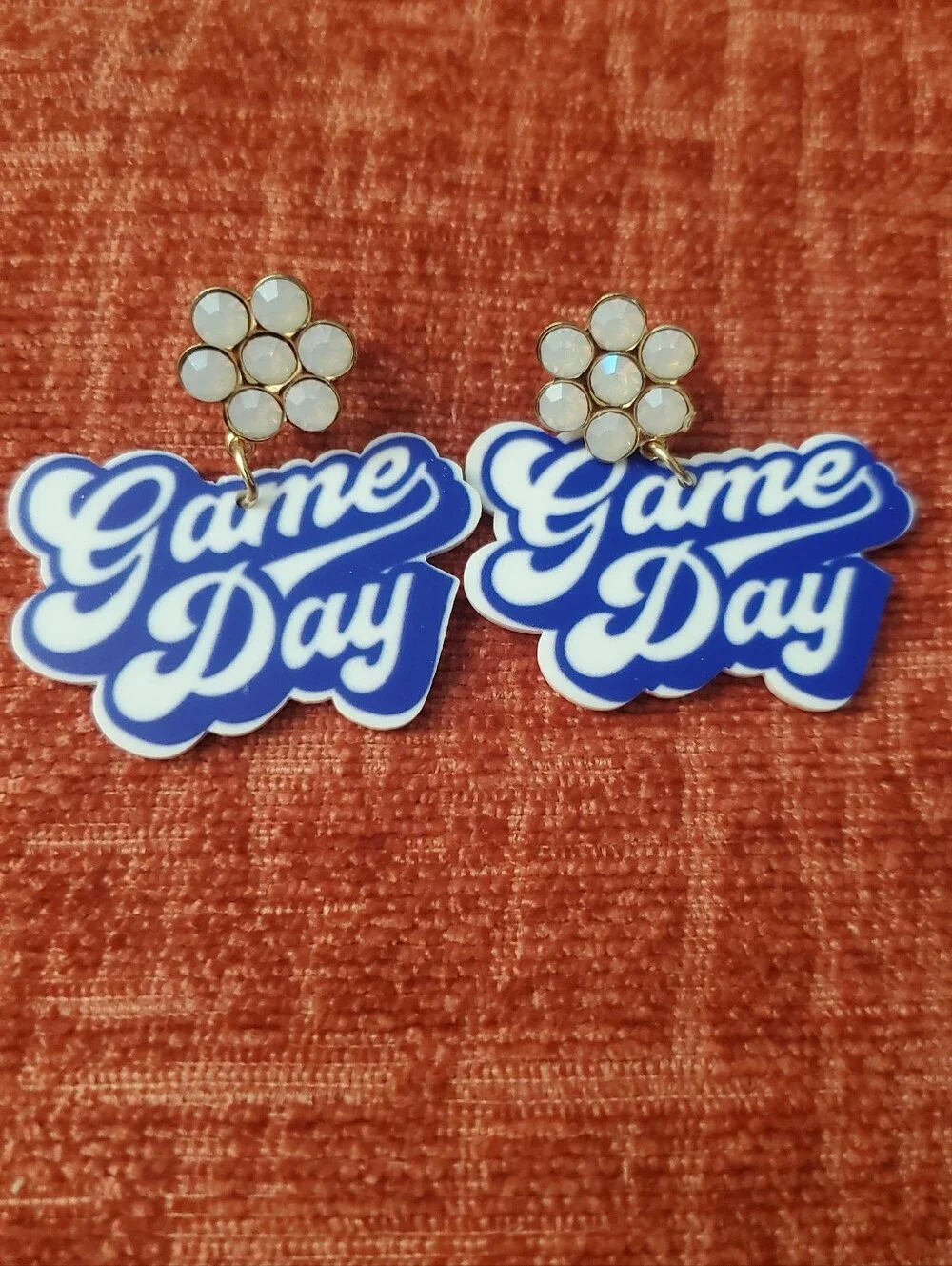 Blue Floral GAMEDAY Earrings